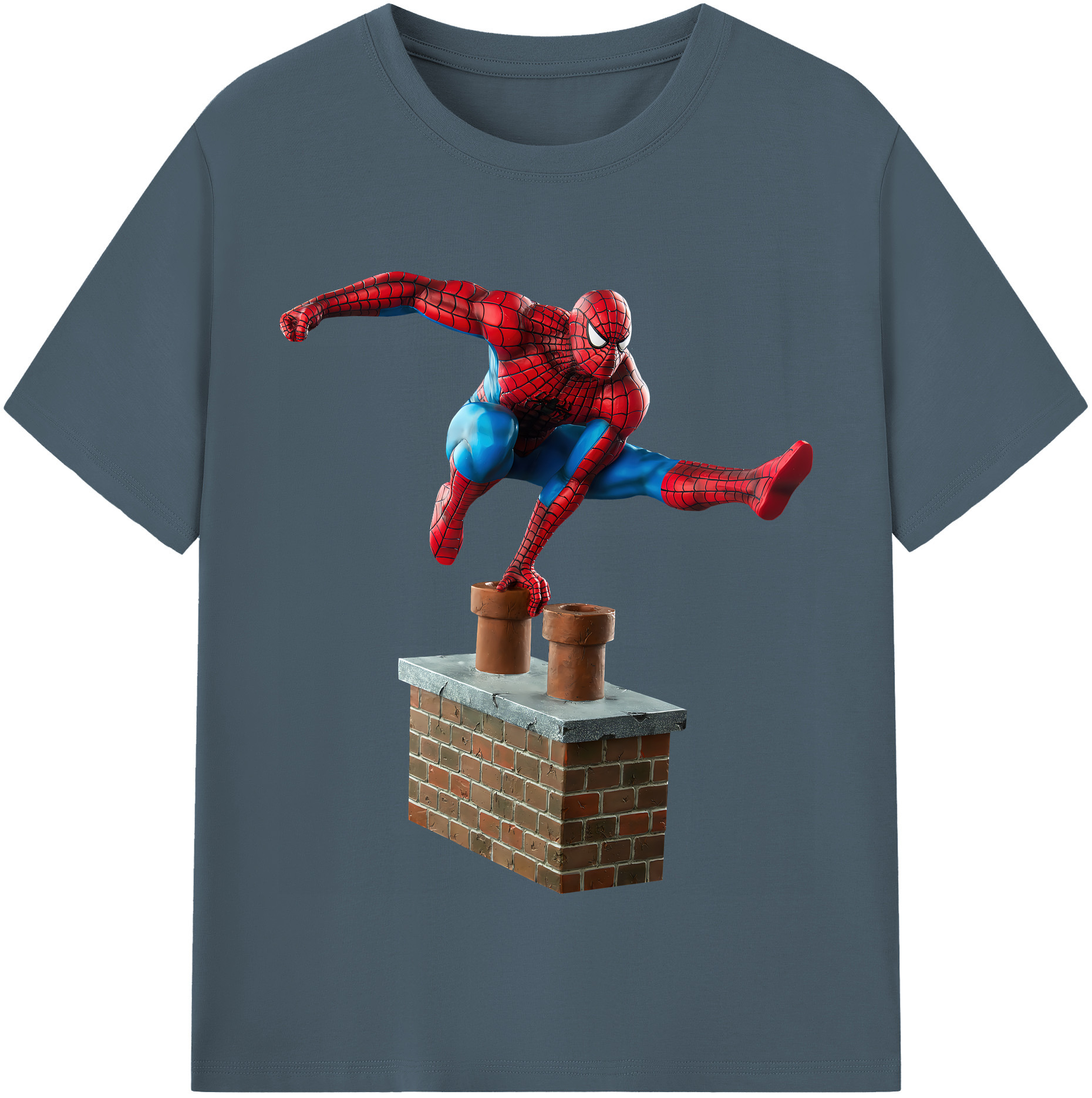 （画像用） Spider Man スパイダーマン 綿100％半袖Tシャツ（フロントプリント）